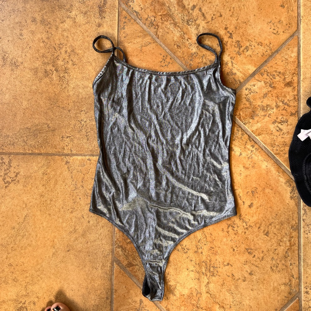 Silver metallic Bodysuit